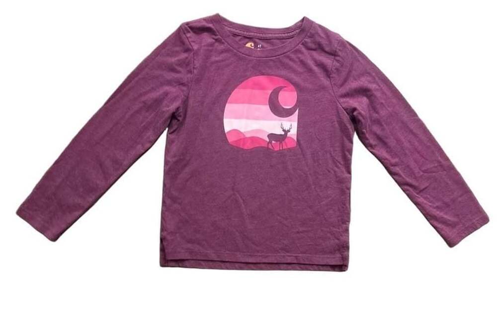 Carhartt Long Sleeve Graphic T-Shirt Size 4T Purple